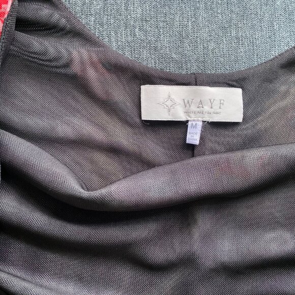 WAYF x Anthropologie Scoop Back Long Sleeve Bodysuit, Black Floral, Size M - Picture 7 of 7